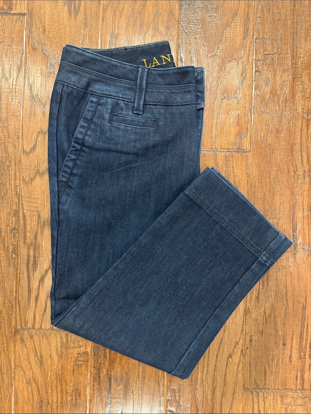 Lands' End, Women’s Dark Wash Jean Capris